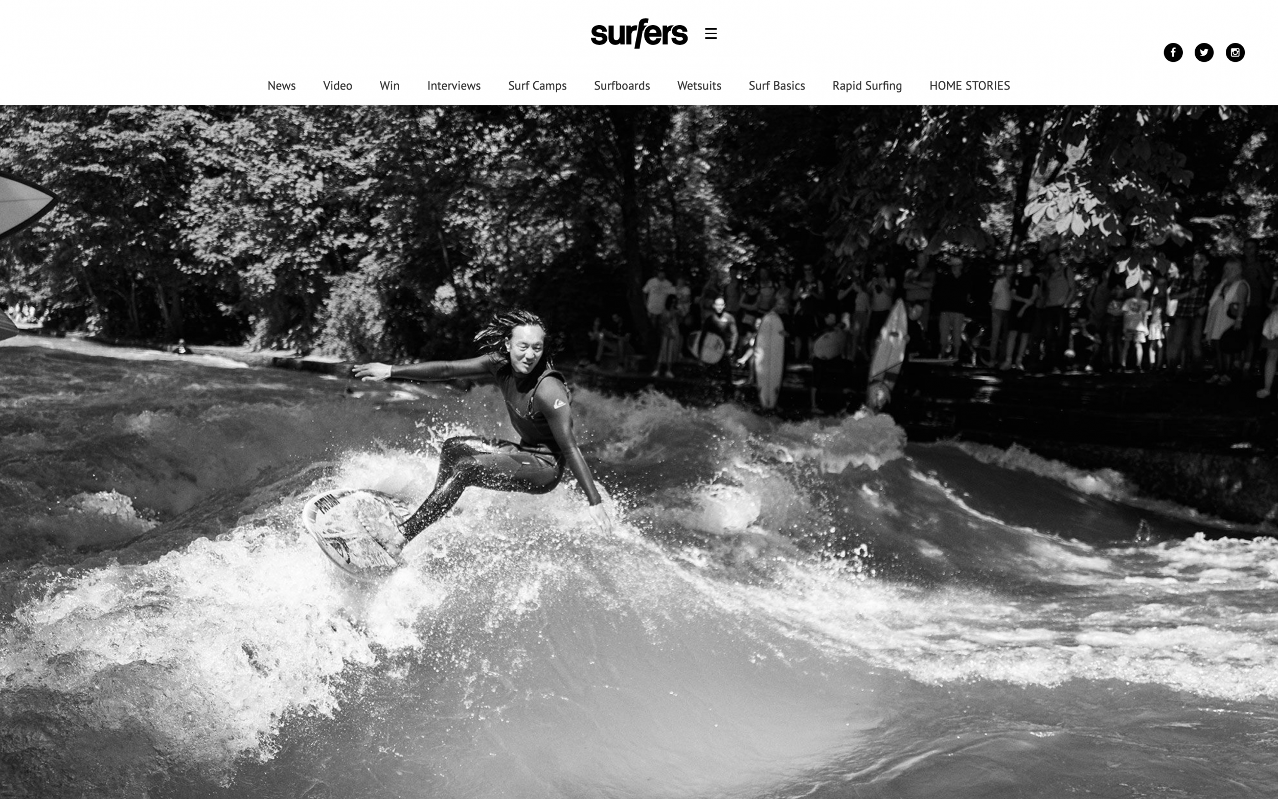 eisbach munich surfers magazine (2 images) by Mike Meyer Photography