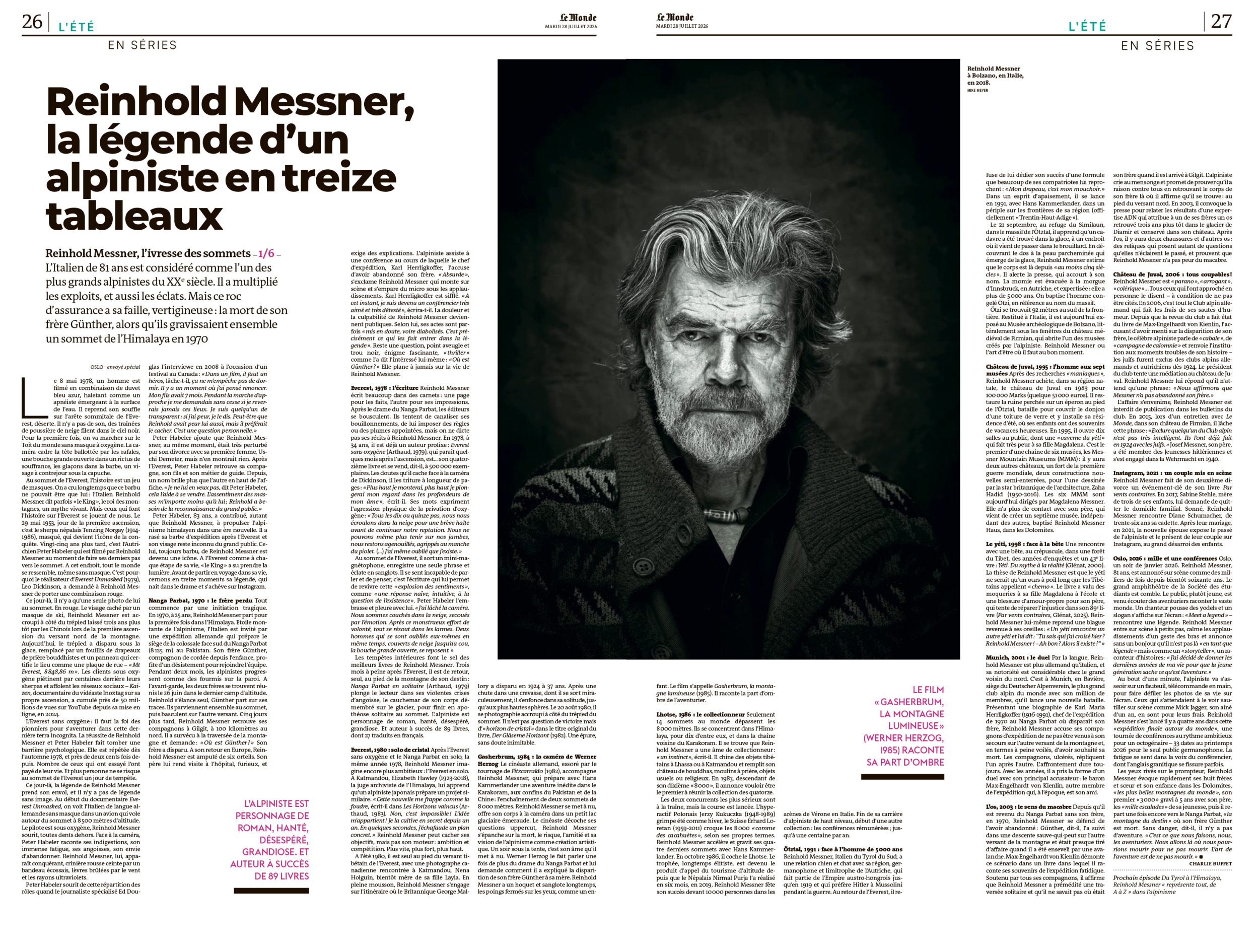 reinhold messner le monde paris by Mike Meyer Photography